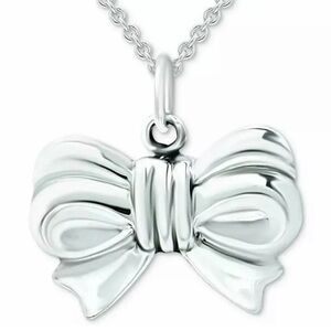Giani Bernini Bow 18" Pendant Necklace in 925 Sterling Silver NWT